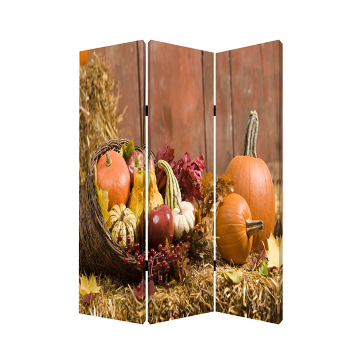 Screen Gems Contemporary Lightweight 3 Panel Harvest Screen Room Divider With Two Different Finishes