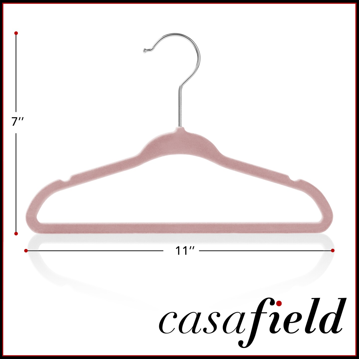 Casafield 100 Velvet Baby Hangers - 11" Size for Infant & Toddler Clothes