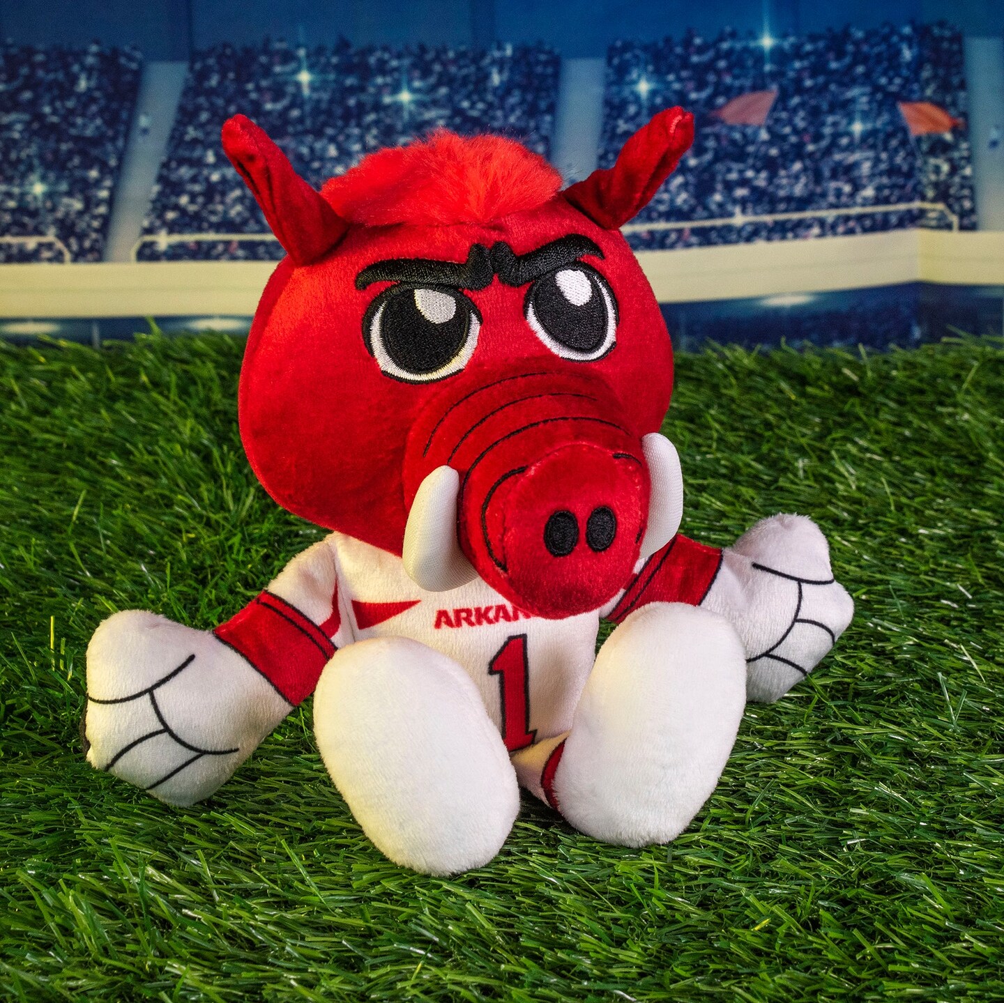Bleacher Creatures Arkansas Razorbacks Big Red 8&#x22; Mascot Kuricha Sitting Plush