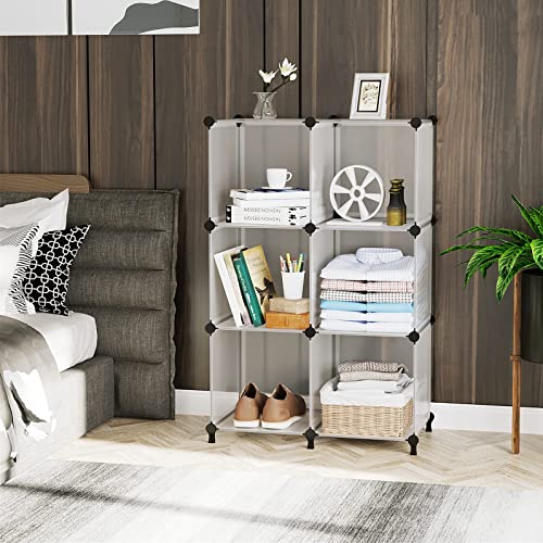 AWTATOS Cube Storage Organizer, Storage Cubes Shelves Bookshelf, 6