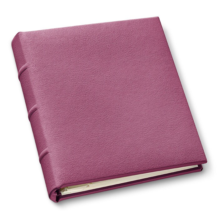 Gallery Leather Travel Photo Album Holds 4x6 Photos, 3 Ring Binder, 50 Pages for 50 Photos, Fillable, Handcrafted – 6.5” x 5.5”