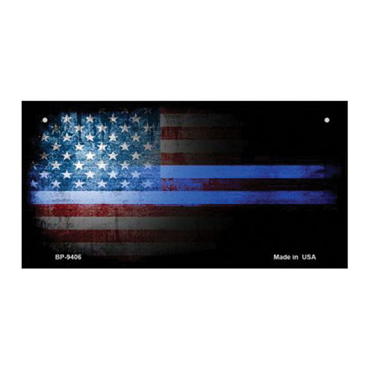 Smart Blonde American Flag Police Novelty Bicycle License Plate Bp-9406