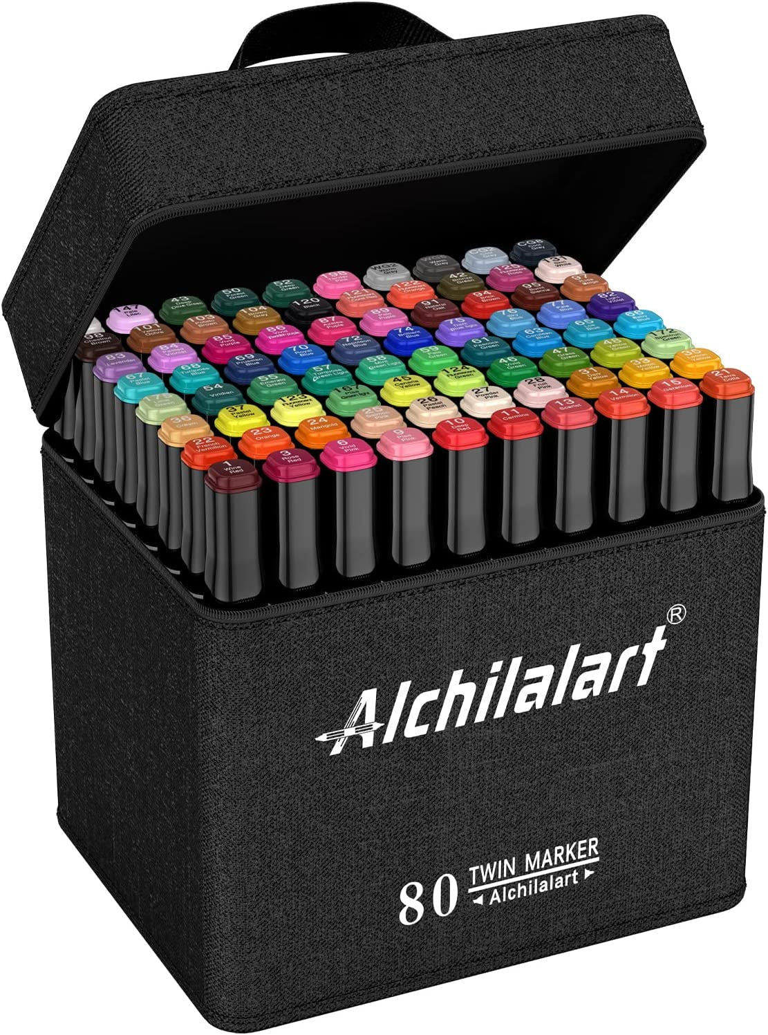 72 Colors Alcohol Markers Set, Fine & Chisel Dual Tips Art Markers