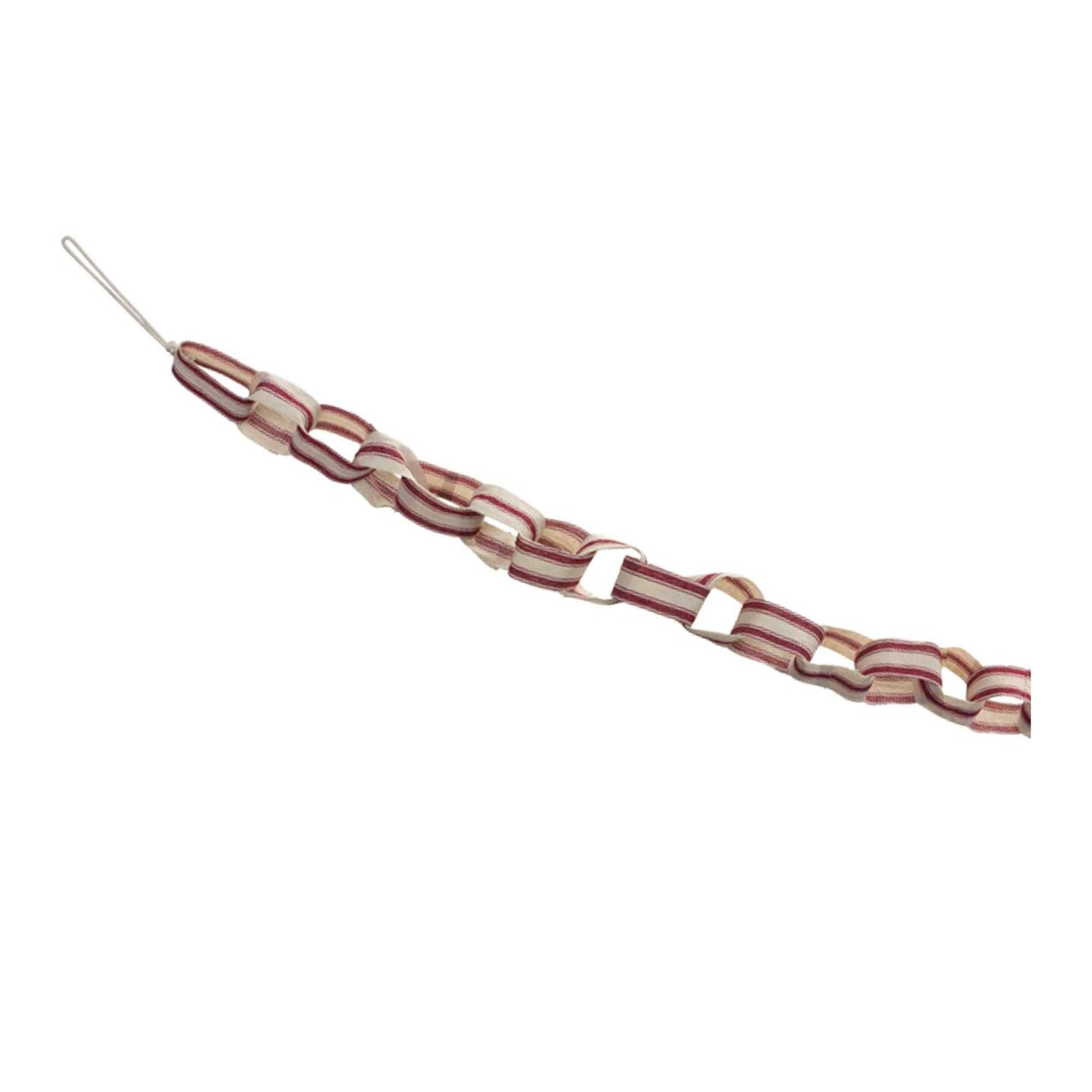 Melrose Fabric Chain Christmas Garlands - 5&#x27; x 1.25&#x22; - Unlit - Set of 2