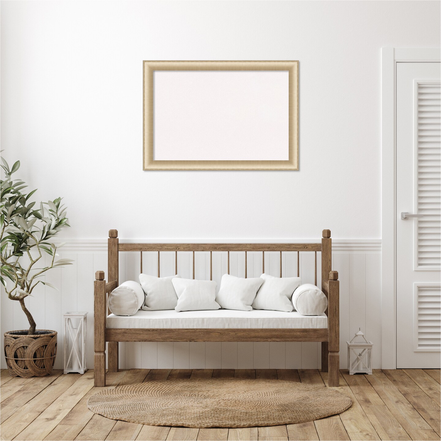 Elegant Framed Corkboard, White Cork