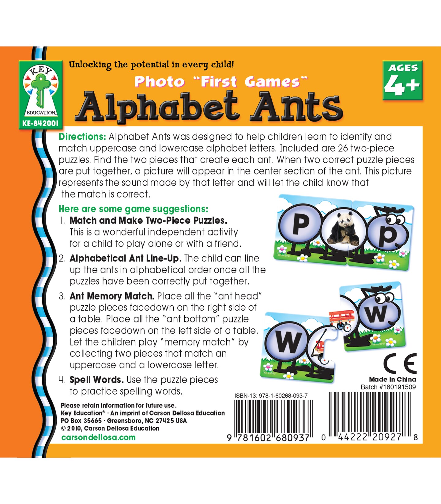 Key Education - Alphabet Ants Board Game