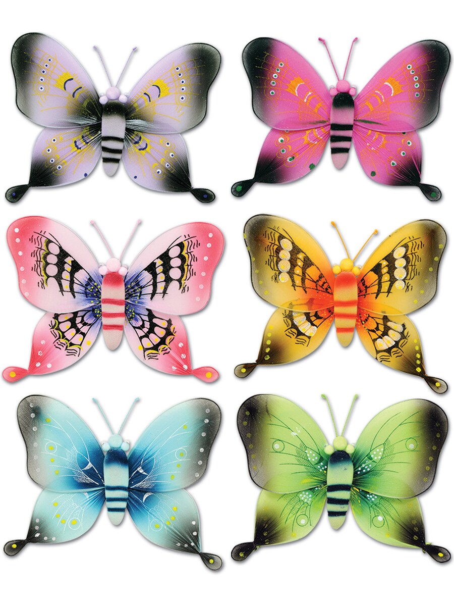 10&#x22; Majestic Spring Butterfly Wind Spinner Hangers Danglers Decoration