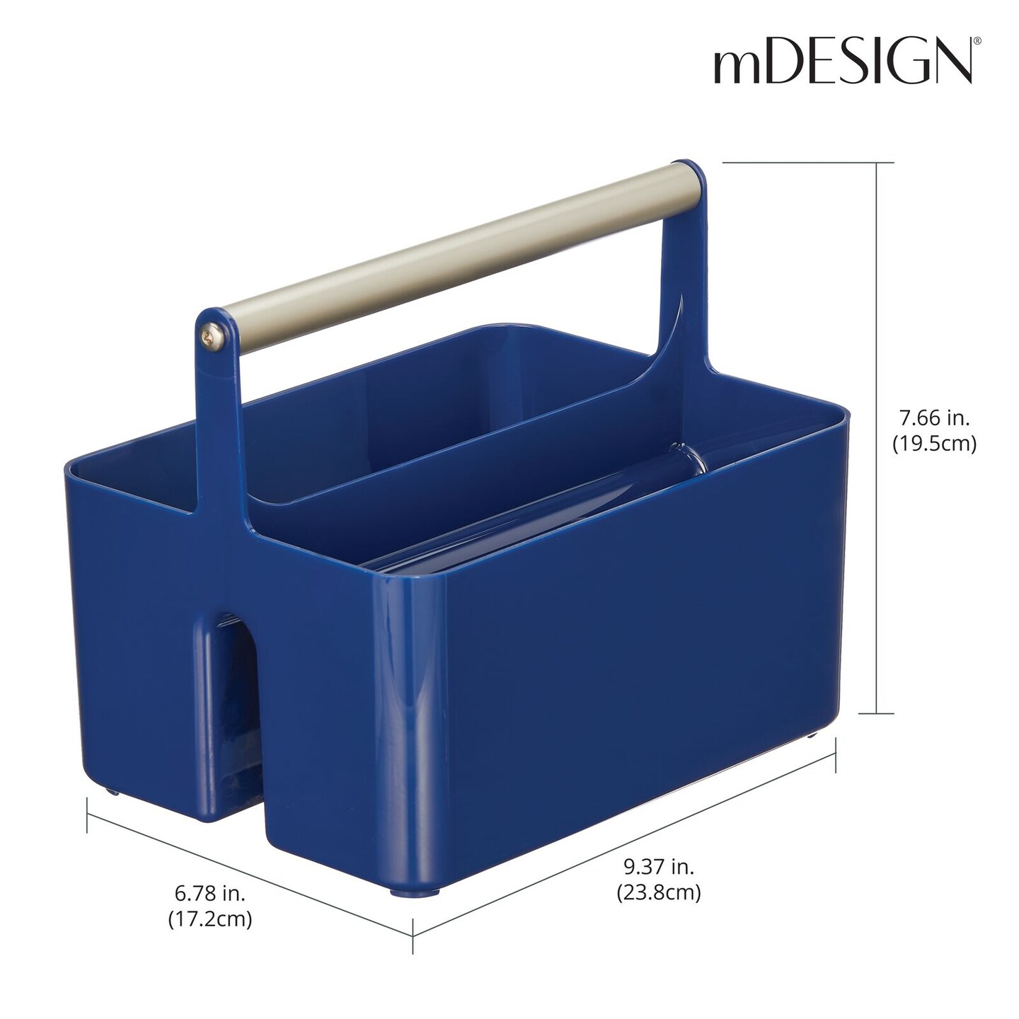 mDesign Plastic Shower Caddy Storage Organizer Utility Tote