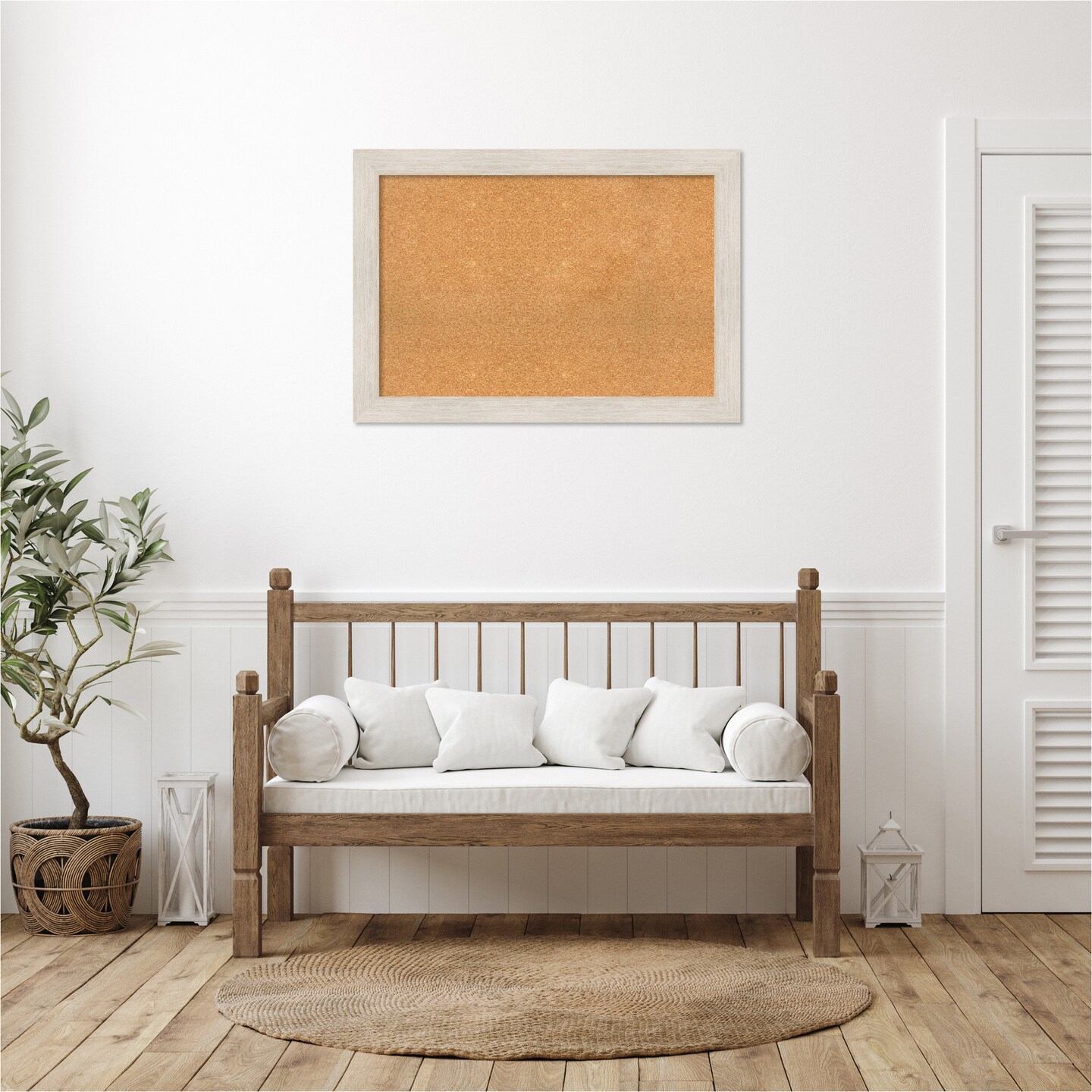Hardwood Wood Framed Corkboard, Natural Cork