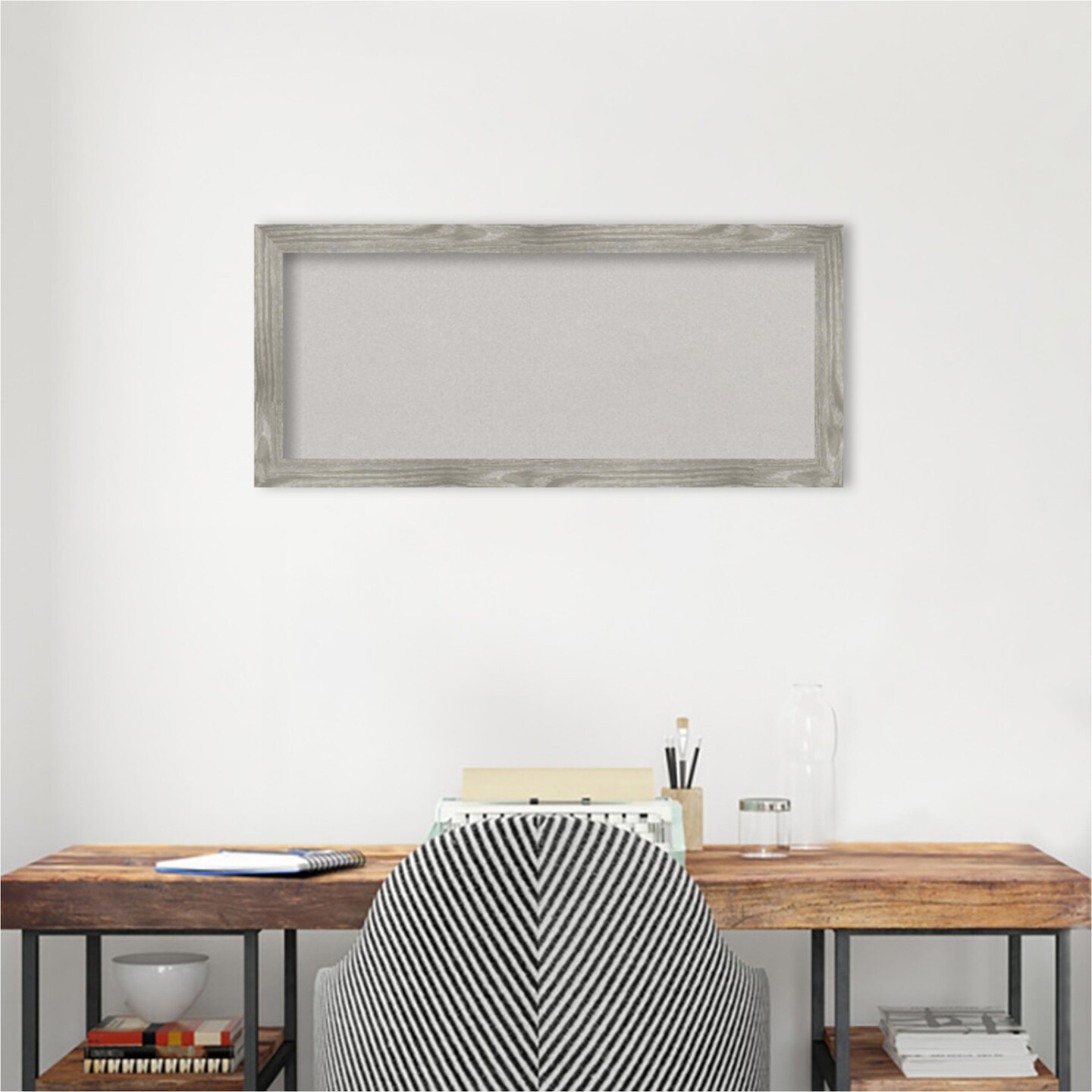 Dove Greywash Square Framed Corkboard, Grey Cork