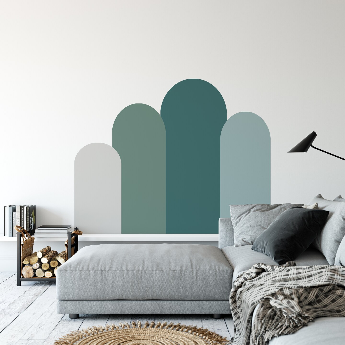Arch set wall decal, arches wall sticker, boho style wall decal, vinyl wall decal, waterproof wall decal, green wall arch decal, home decor product 4