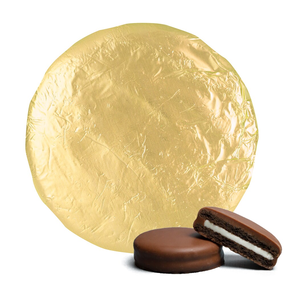 20 Pcs Foil Wrapped Chocolate Covered Oreo Cookies Gold Candy Party Favors