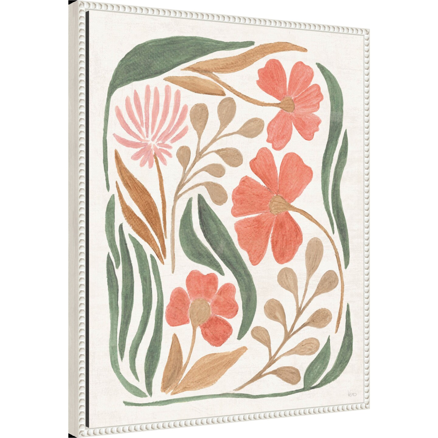 Floral Abstract I by Veronique Charron Framed Canvas Wall Art