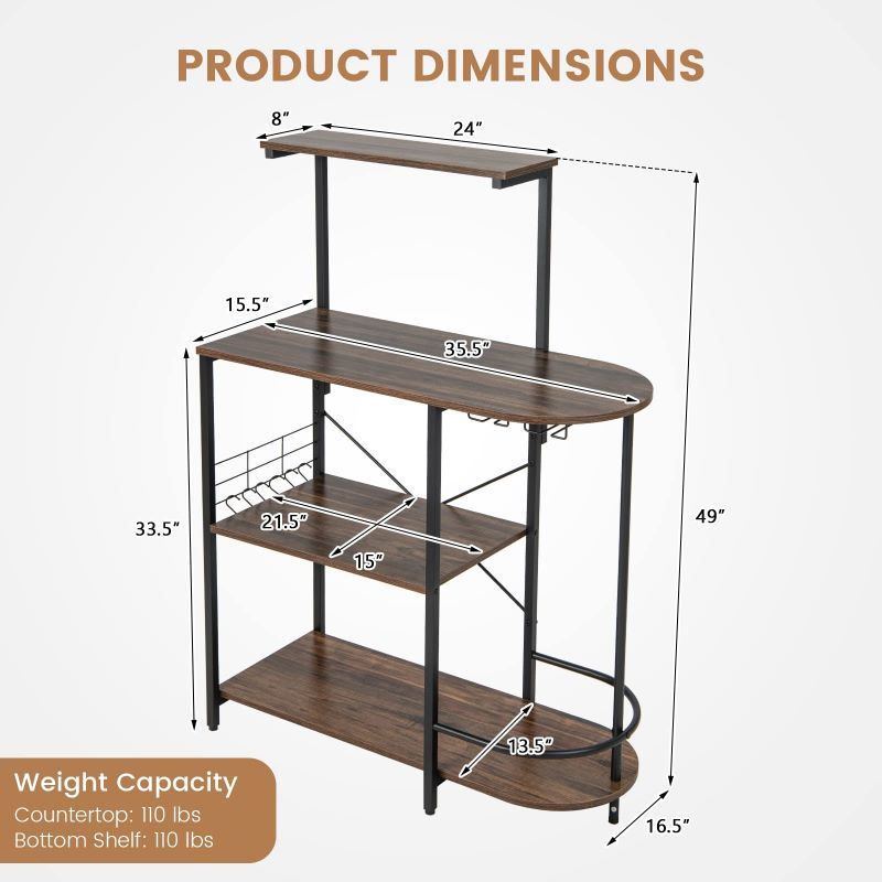 Multi-Tier Kitchen Storage &#x26; Organization Bakers Rack
