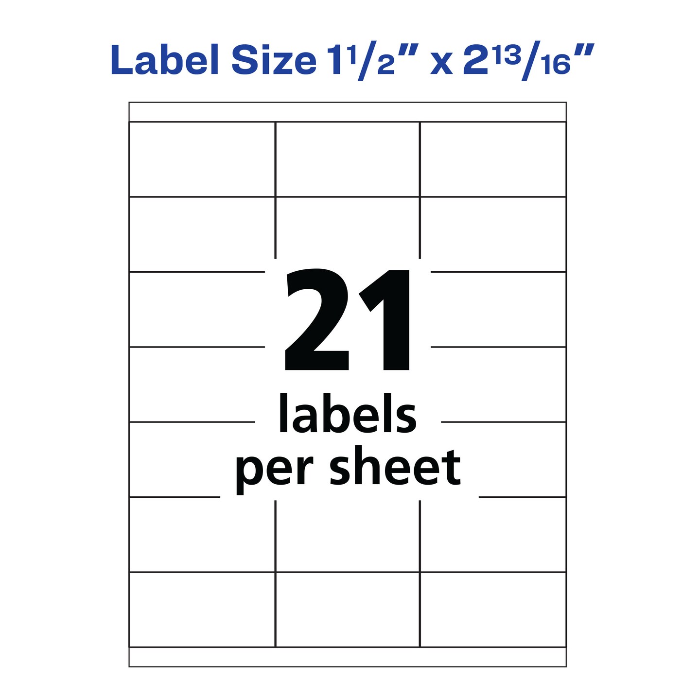 Avery Address Labels for Copiers, 1" x 2-13/16", 2,100 White Labels (5360)