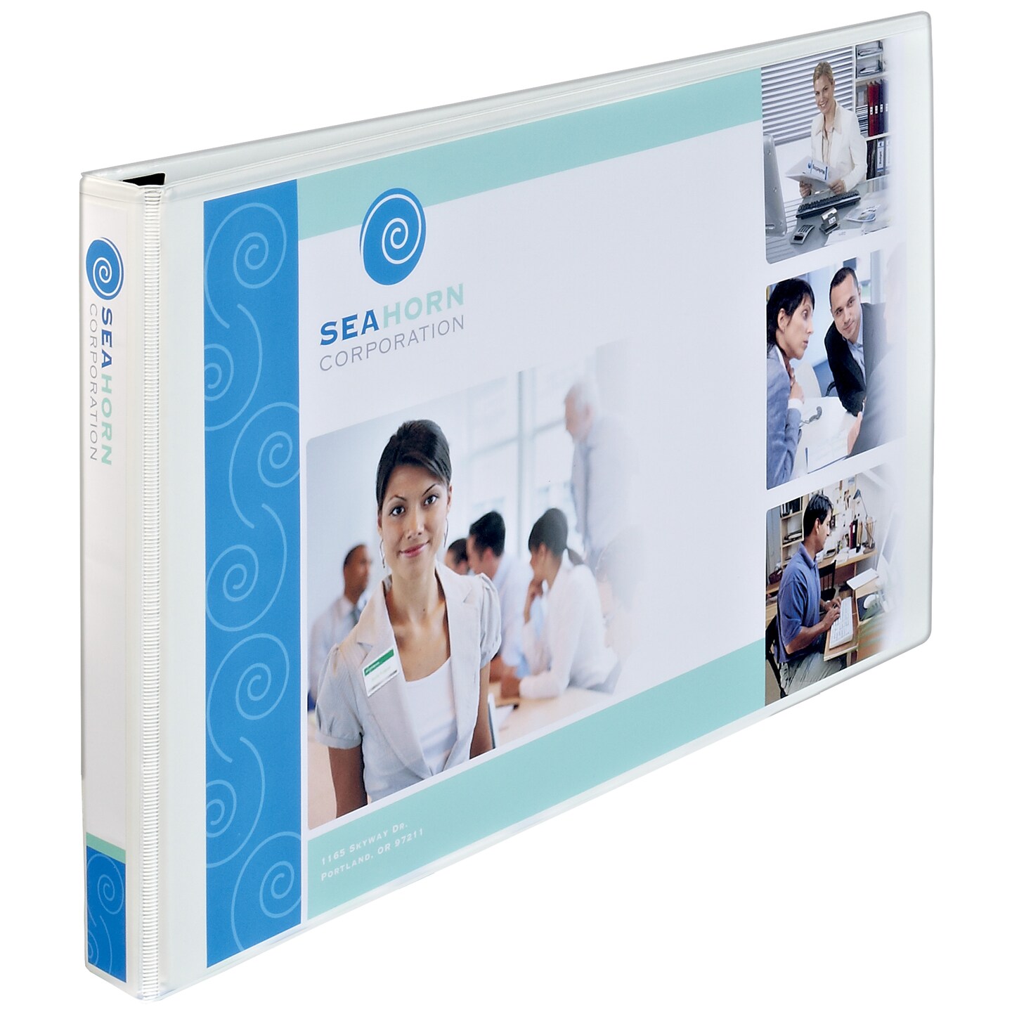 Avery Heavy-Duty View 3 Ring Binder, 1&#x22; Slant Rings, Holds 11&#x22; x 17&#x22; Paper, 1 White Binder (72124)