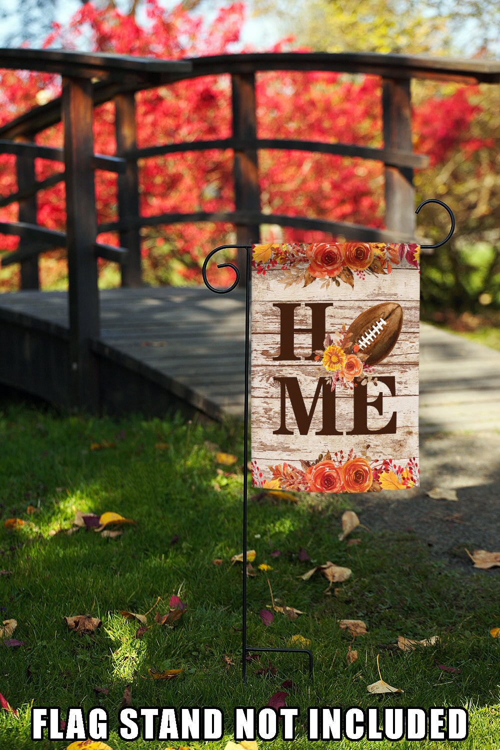Floral Football Home Decorative Football Double Sided Flag