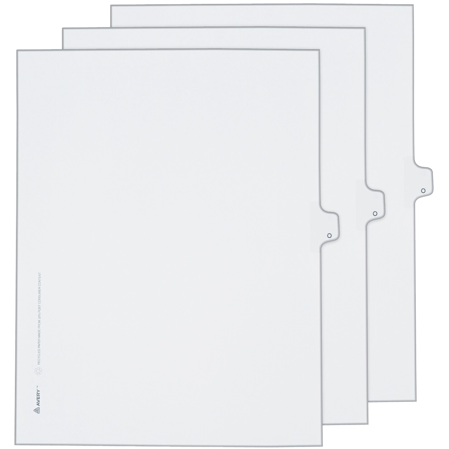 Avery Legal Exhibit Unpunched Dividers for Use with Any Binding System ...