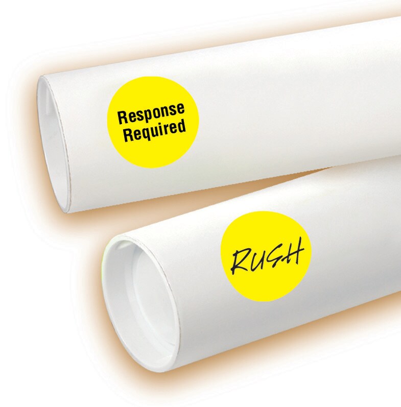 Avery Printable Color-Coding Labels, Removable Adhesive, 1-1/4" Round, Neon Yellow, 400 Labels (5499)