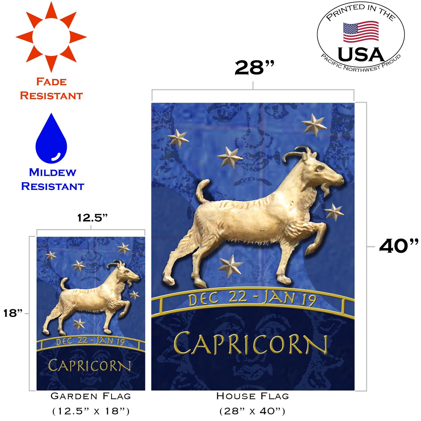 Zodiac-Capricorn Decorative Capricorn Flag