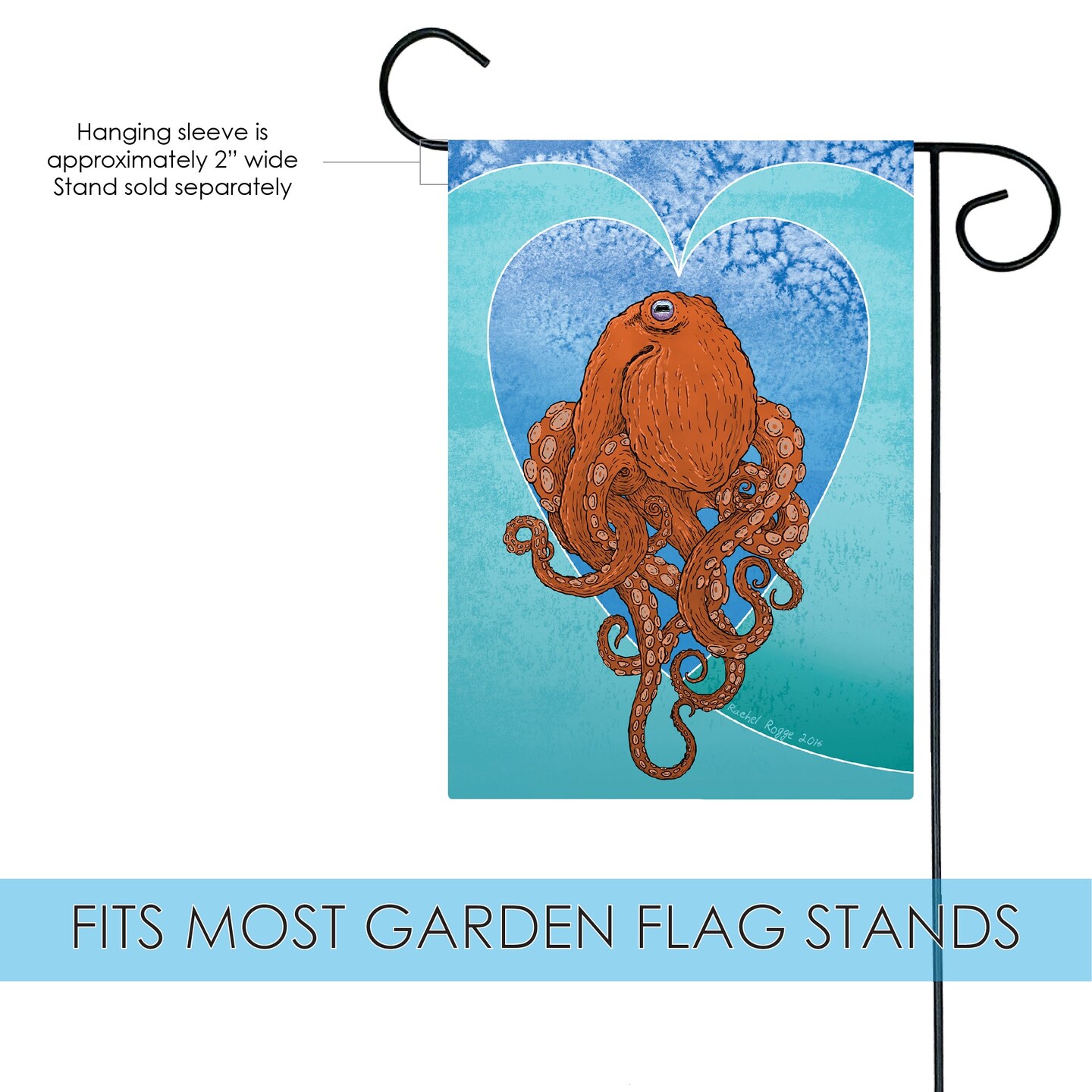 Aquatic Octopus Decorative Octopus Flag