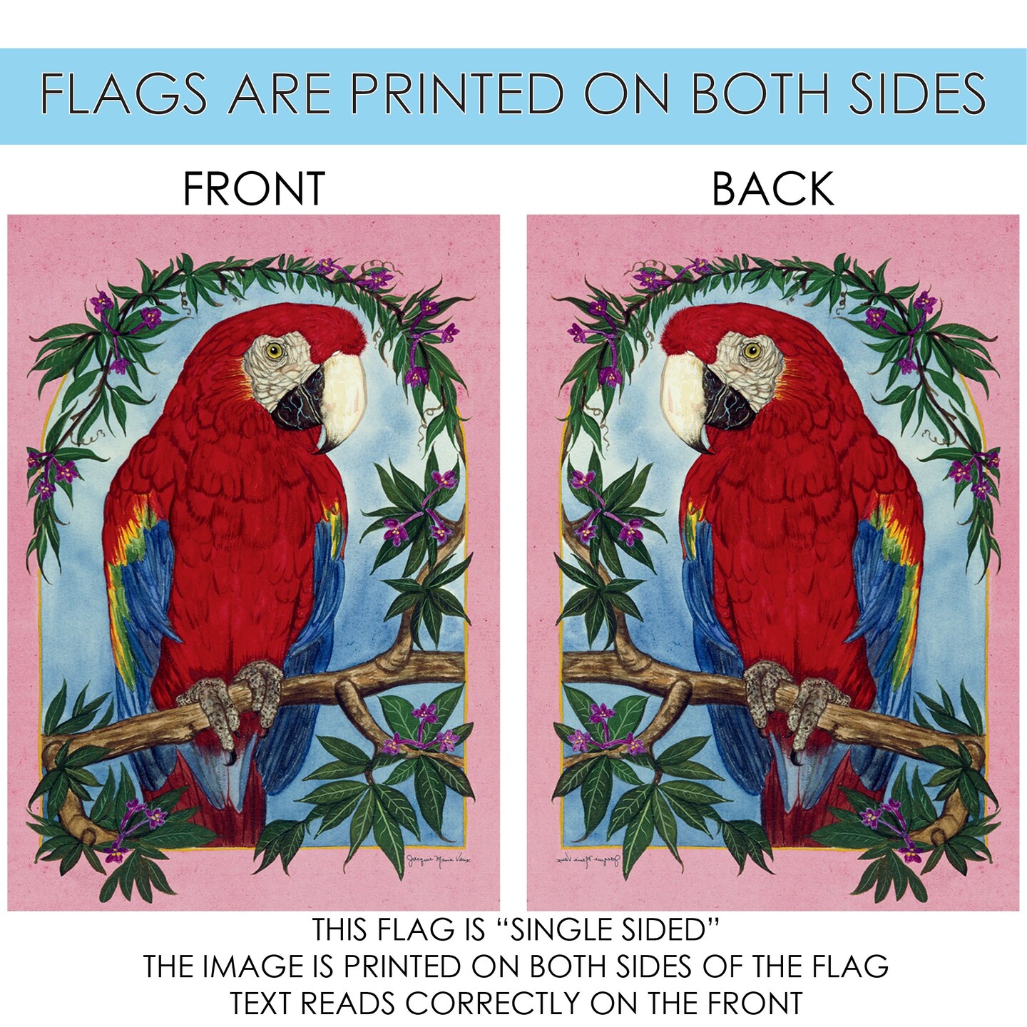 Parrot Perch Decorative Bird Flag