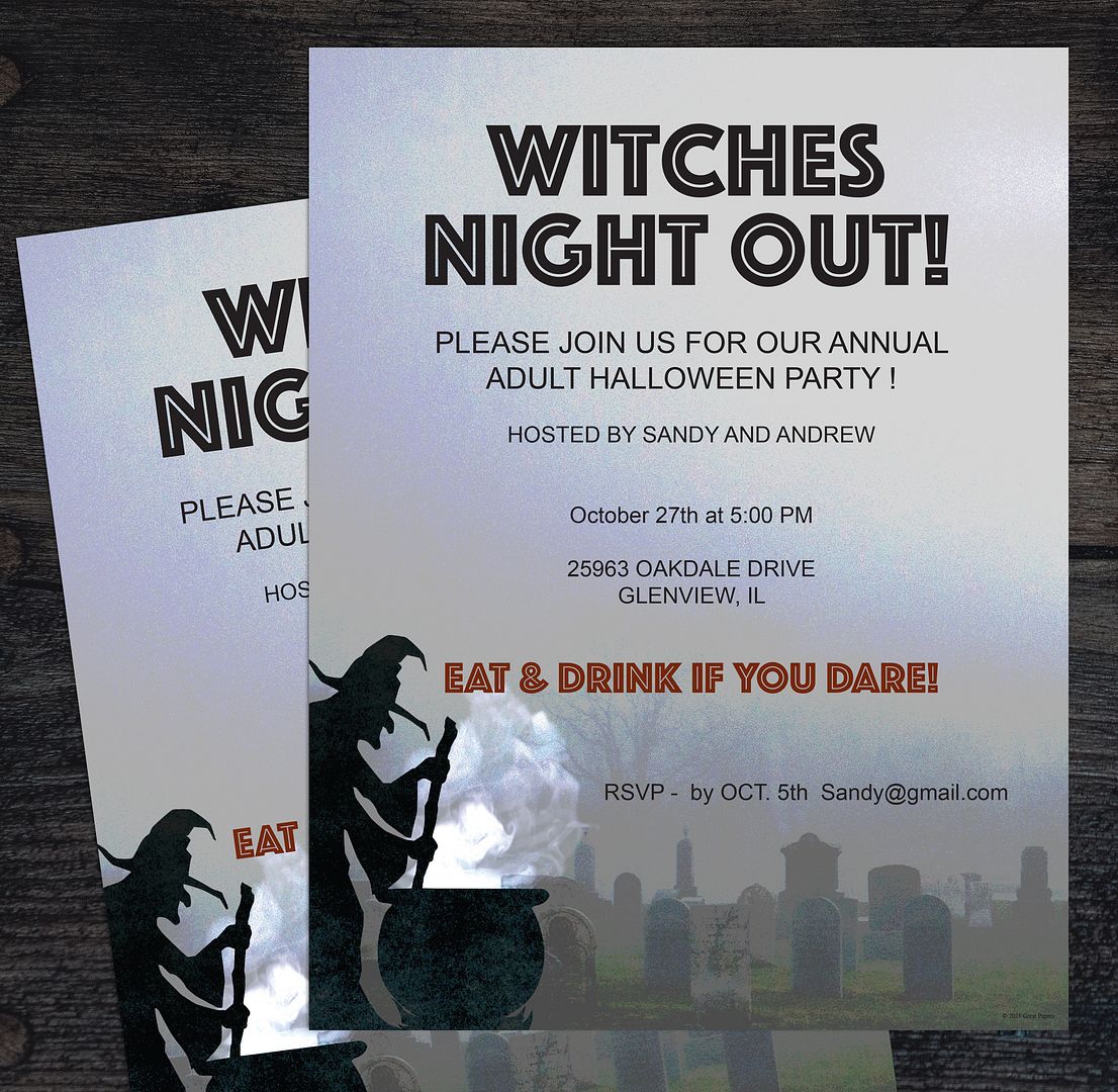 Great Papers! Eerie Graveyard Witch Letterhead, for Invitations, Announcements and Personal Messages, Printer Friendly 8.5" x 11", 50 Pack (2023039)