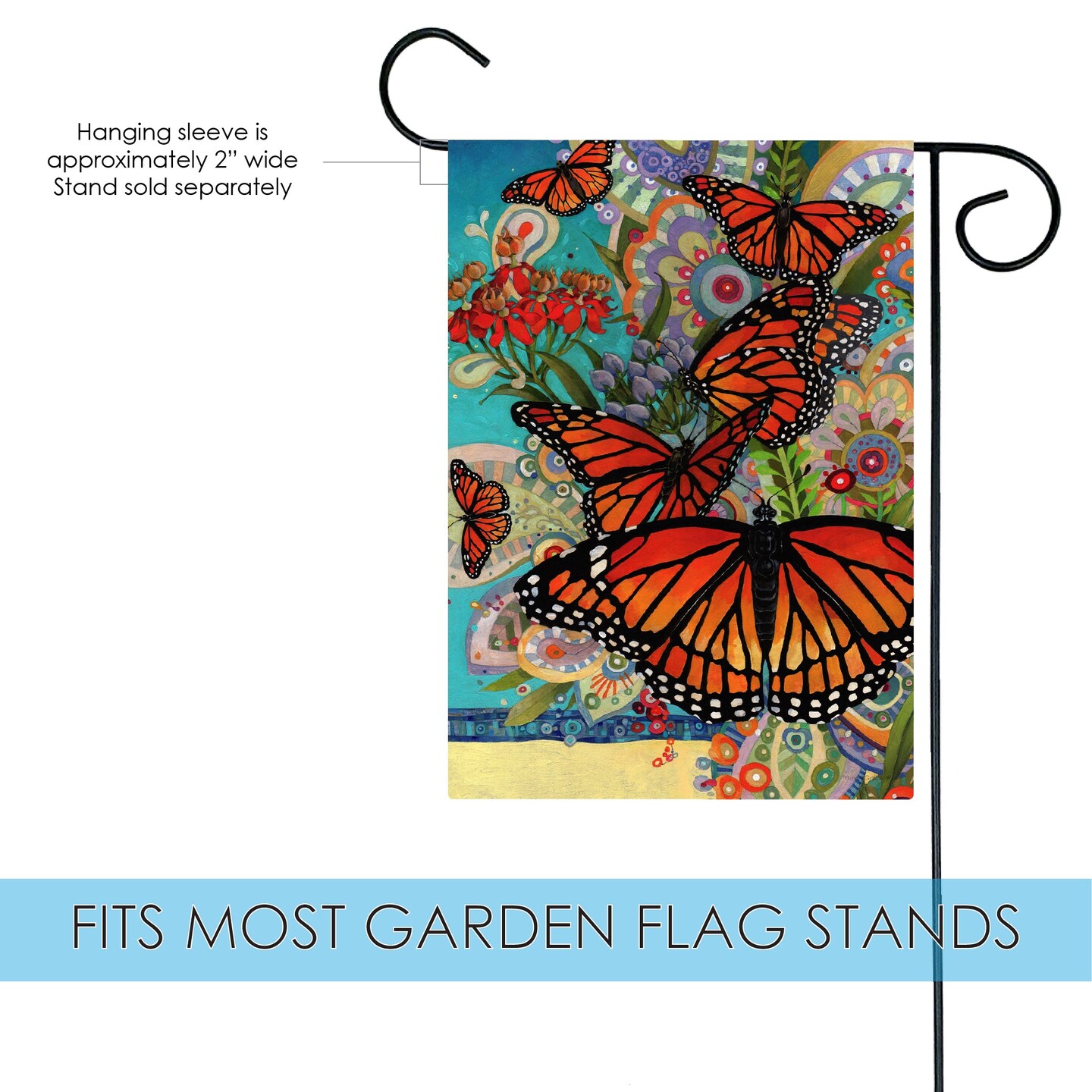 Monarch Madness Decorative Butterfly Flag
