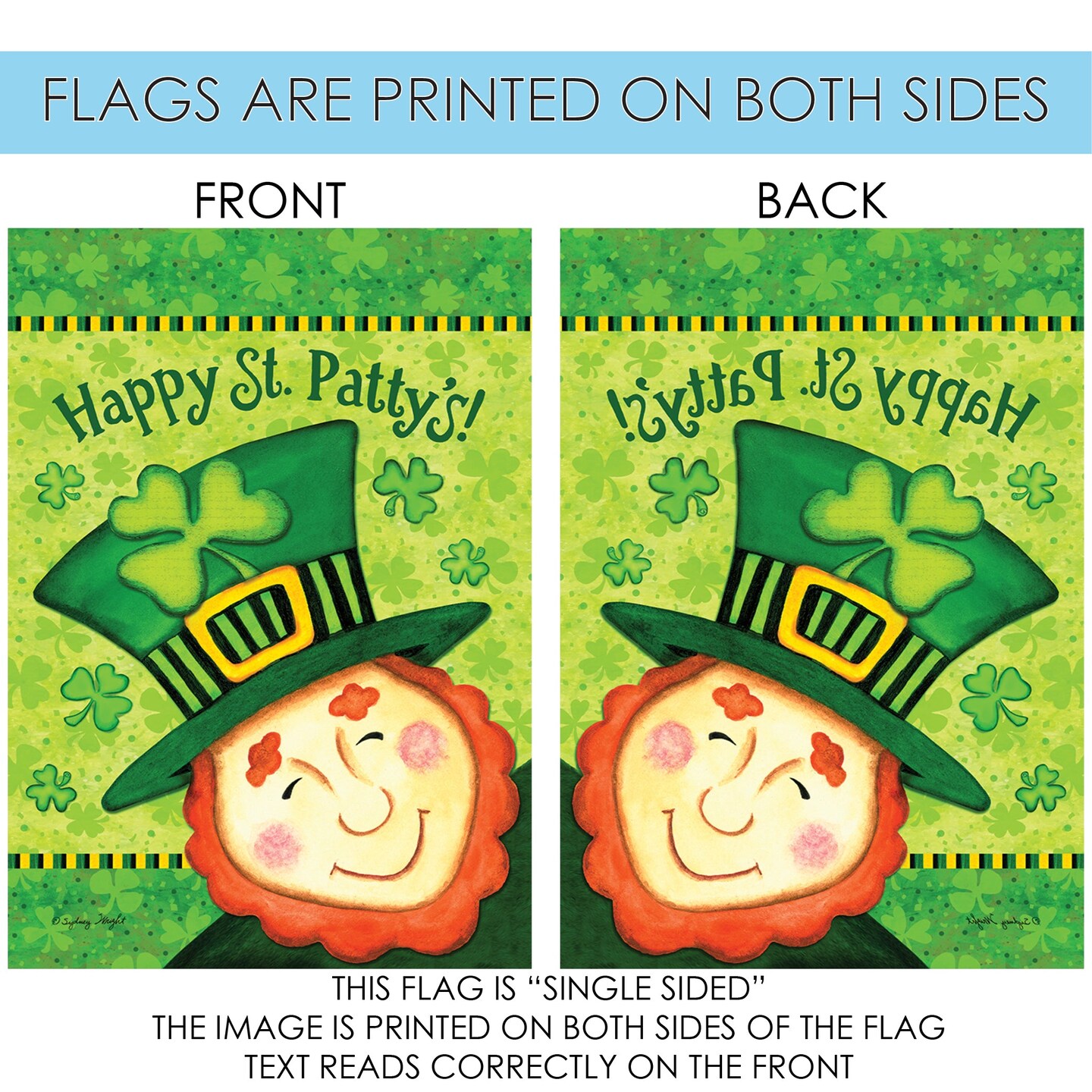 Happy St Patty&#x27;s Decorative St Patricks Day Flag