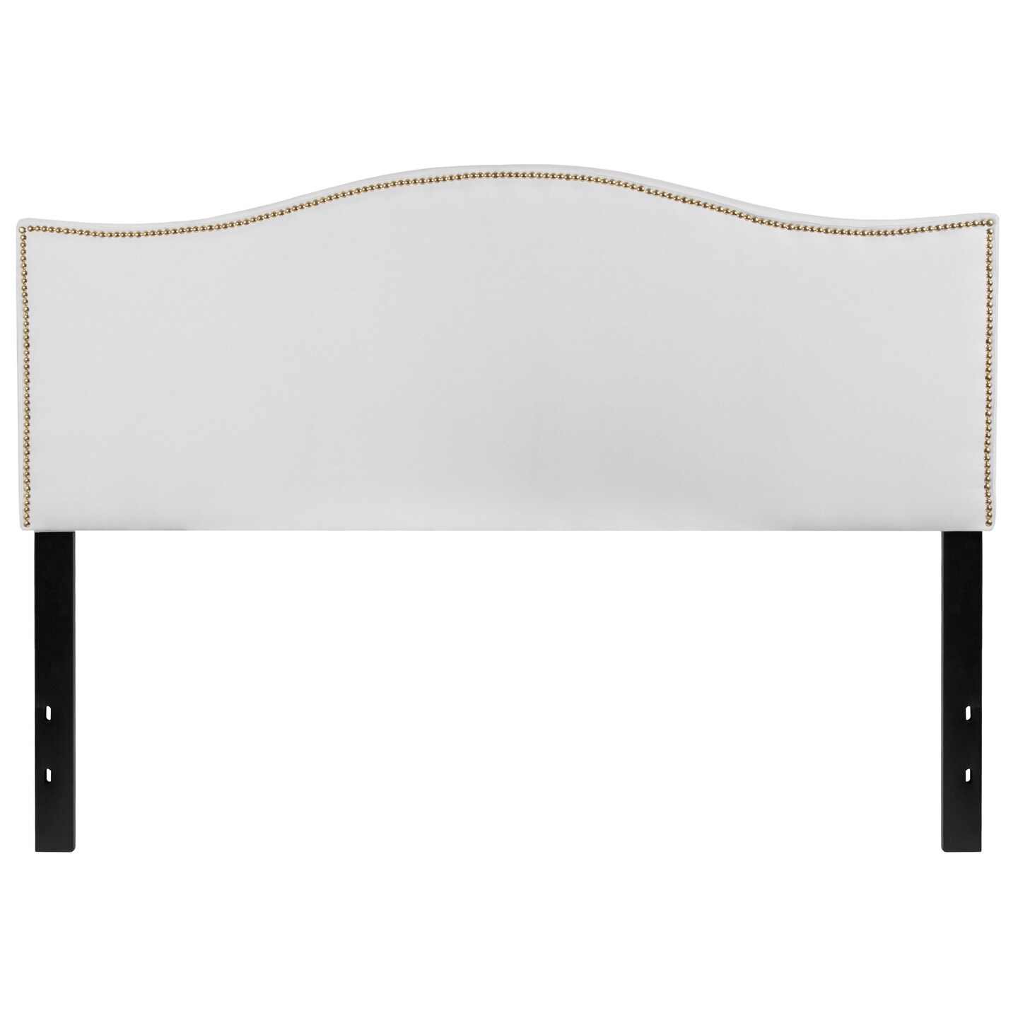 Emma and Oliver Arched Headboard with Accent Nail Trim