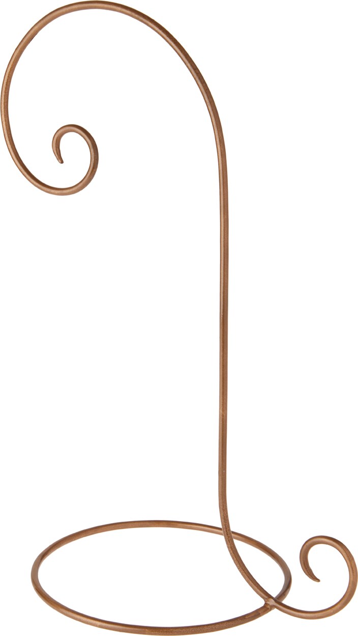 Bard's Goldtoned Wrought Iron Ornament Stand, 16" H x 7.5" W x 10" D