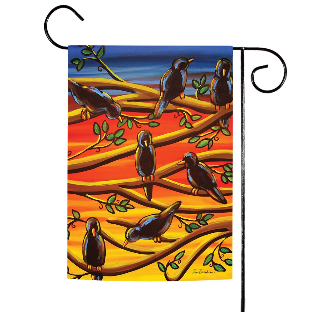 Black Birds Decorative Fall Flag Michaels
