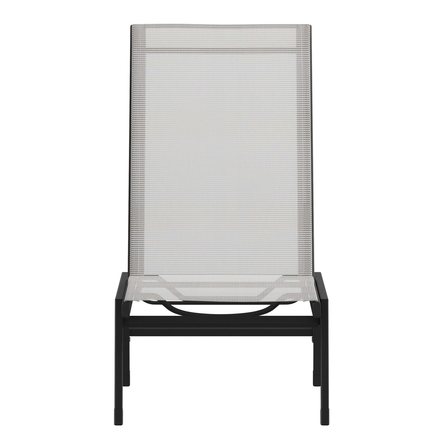 Emma and Oliver Braelin Textilene Adjustable 5 Position Patio Chaise Lounge and Metal Frame