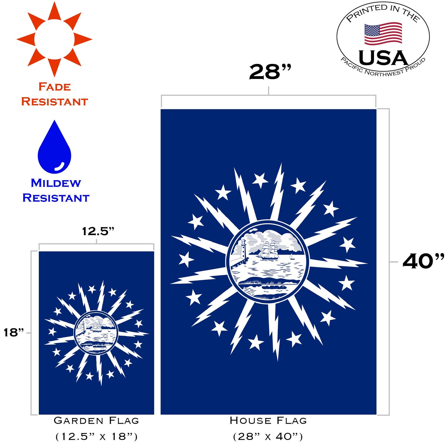 Buffalo City Flag Decorative  Flag
