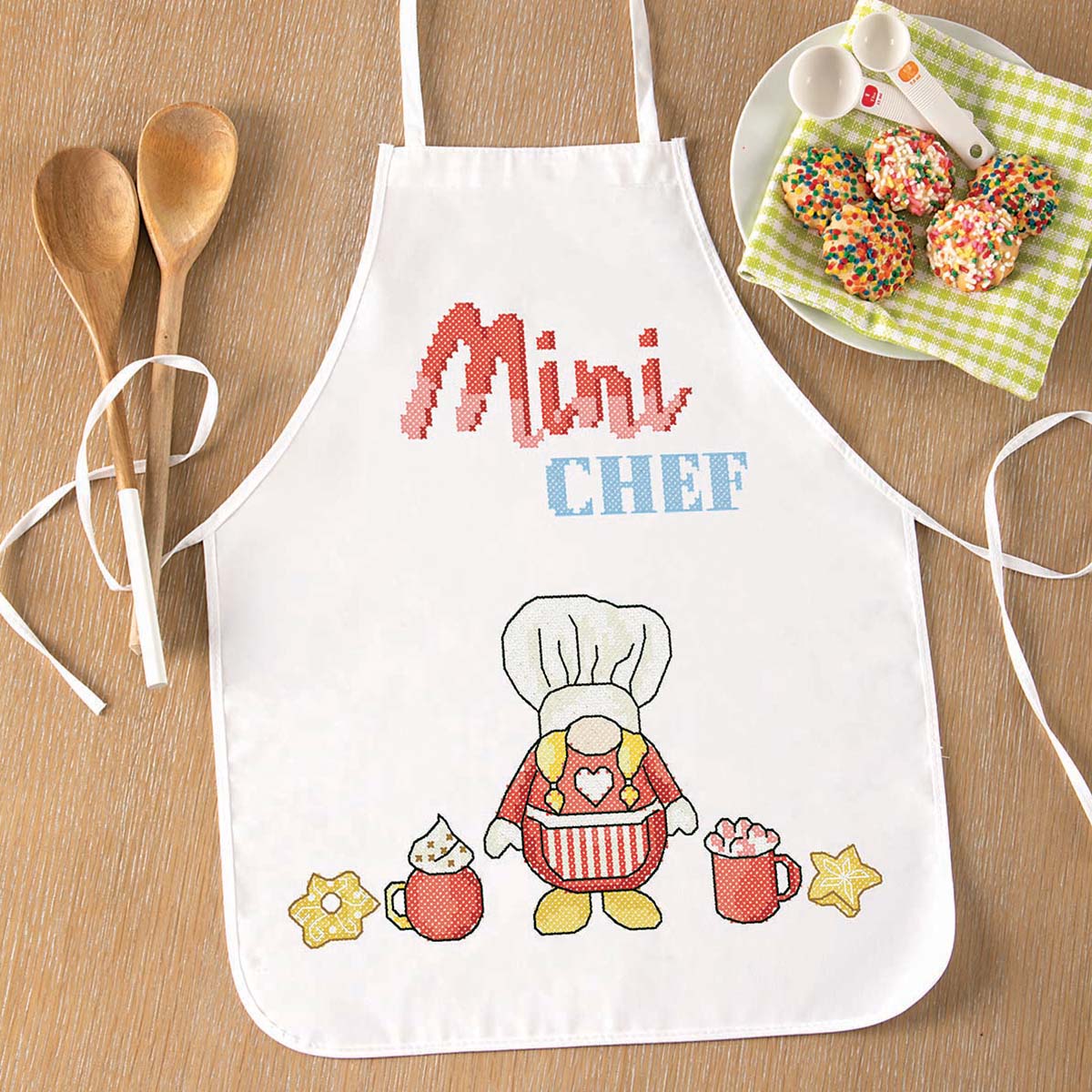 Herrschners  Mini Chef Apron Stamped Cross-Stitch