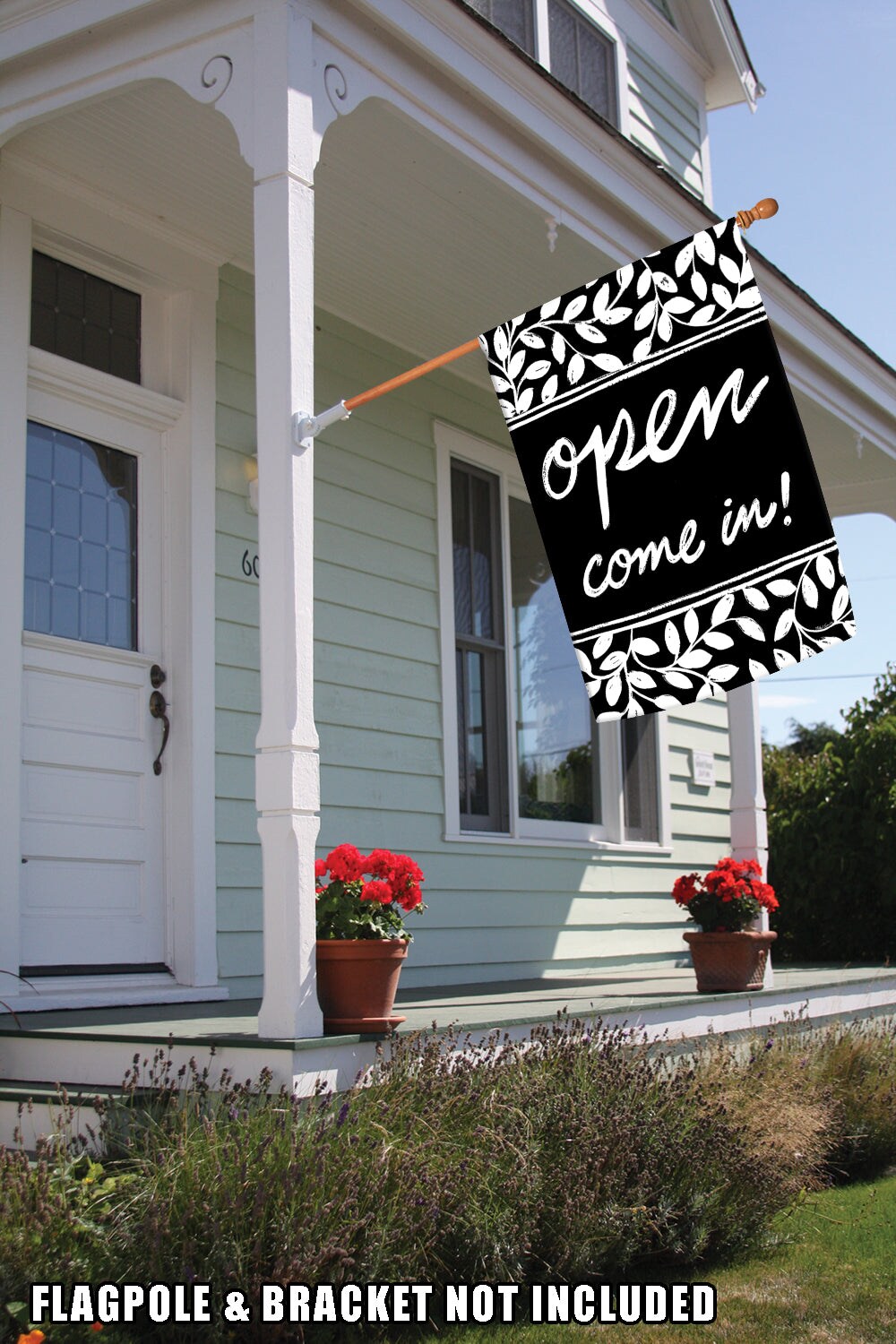Chalkboard Open Decorative Open Flag