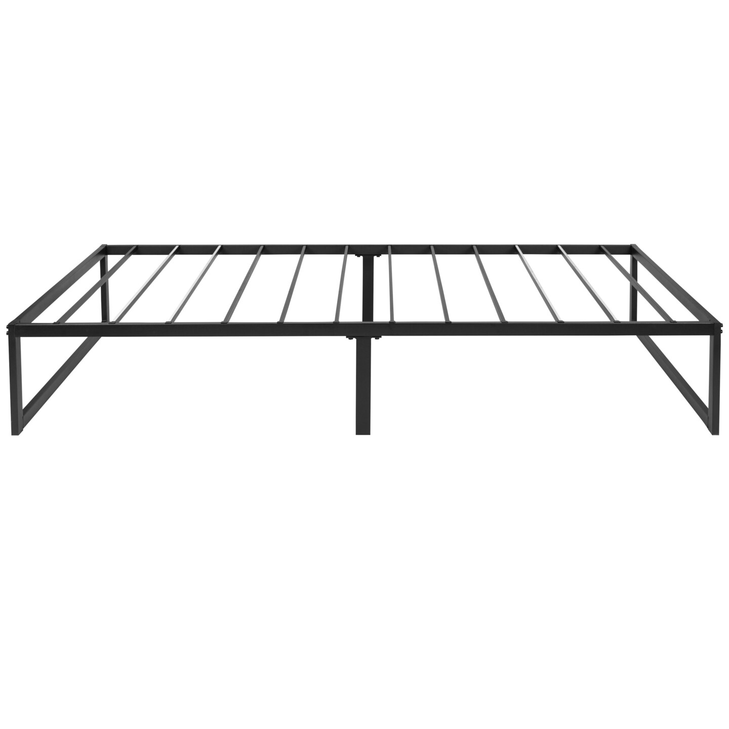 Merrick Lane Varallo 14 Inch Steel Bed Frame With Steel Slat Support For Any Mattress (No Box Spring Required)