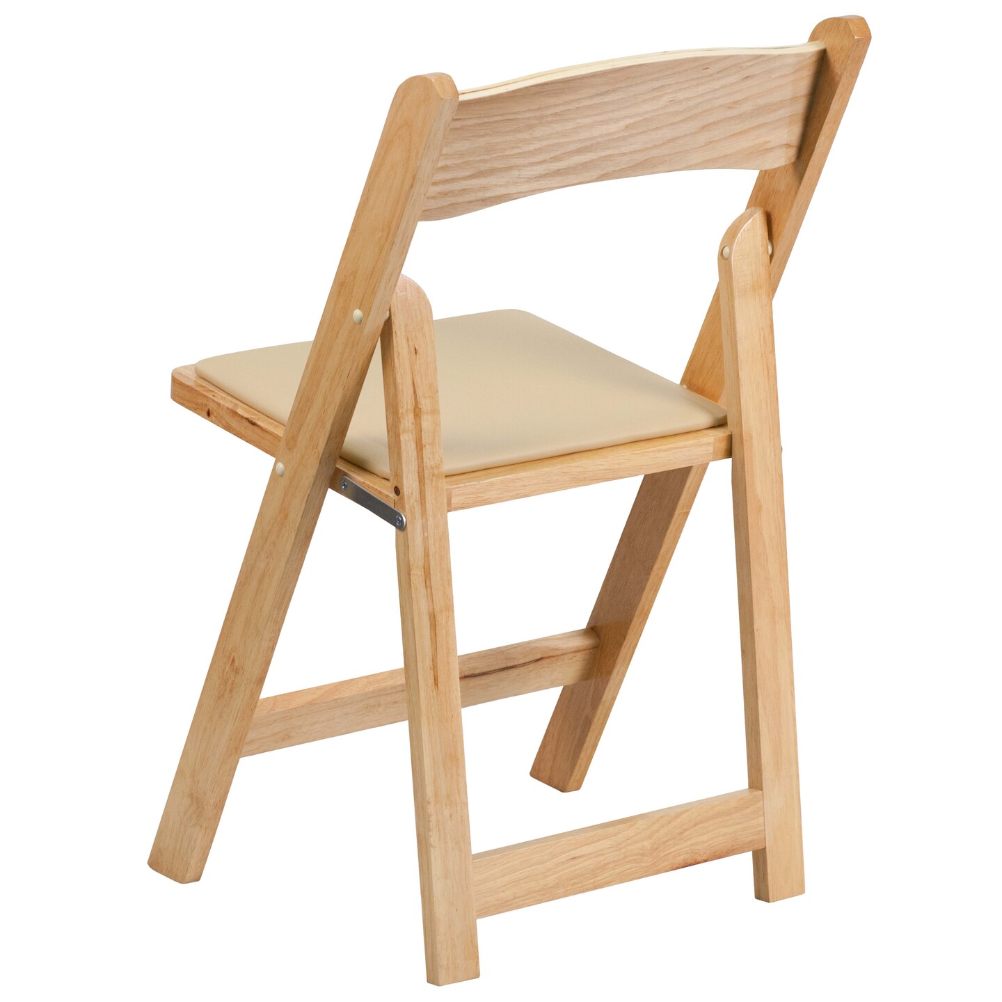 Emma and Oliver 2 Pack Wedding Party Event Wood Folding Chair with Vinyl Padded Seat