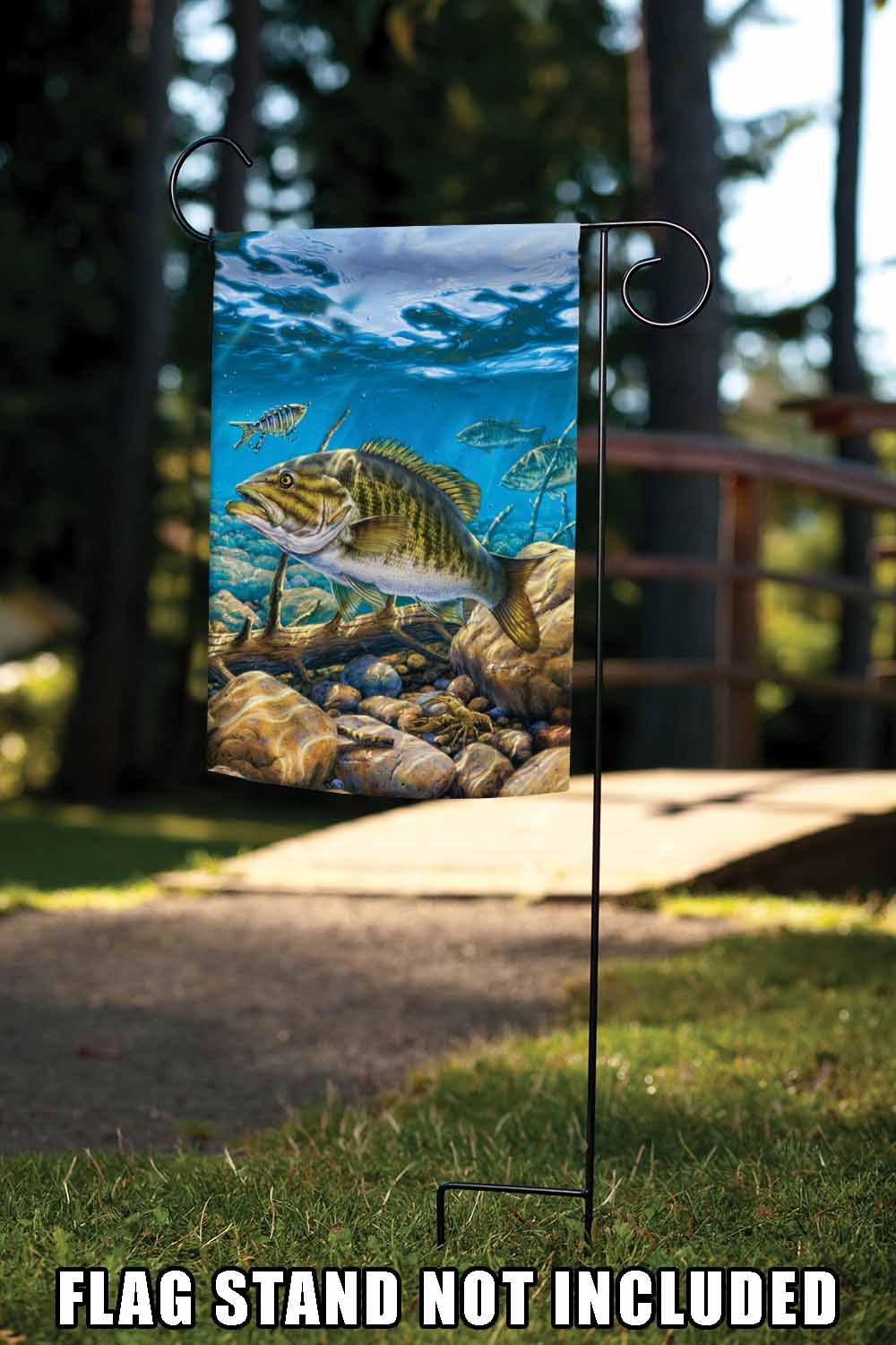 Smallmouth Bass Pond Decorative Fish Flag