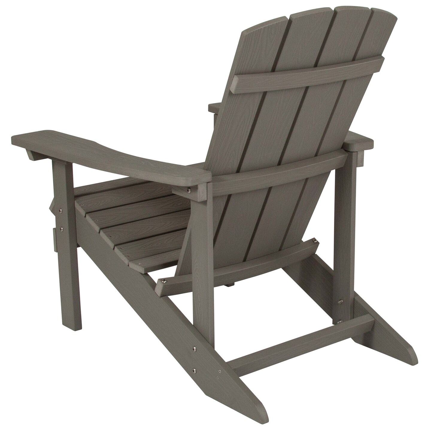 Merrick Lane Set of 2 Riviera Adirondack Patio Chairs With Vertical Lattice Back And Weather Resistant Frame