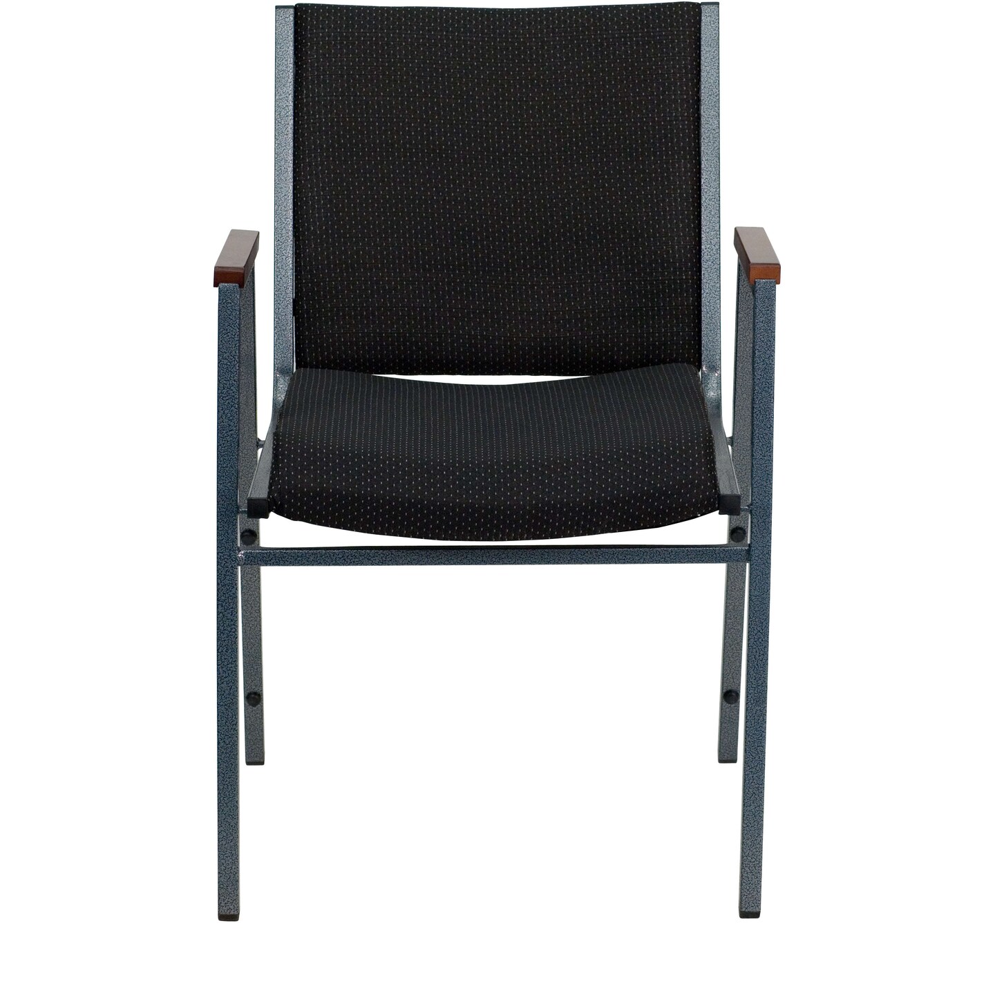 Emma and Oliver Heavy Duty Reception/Guest Stack Chair with Arms