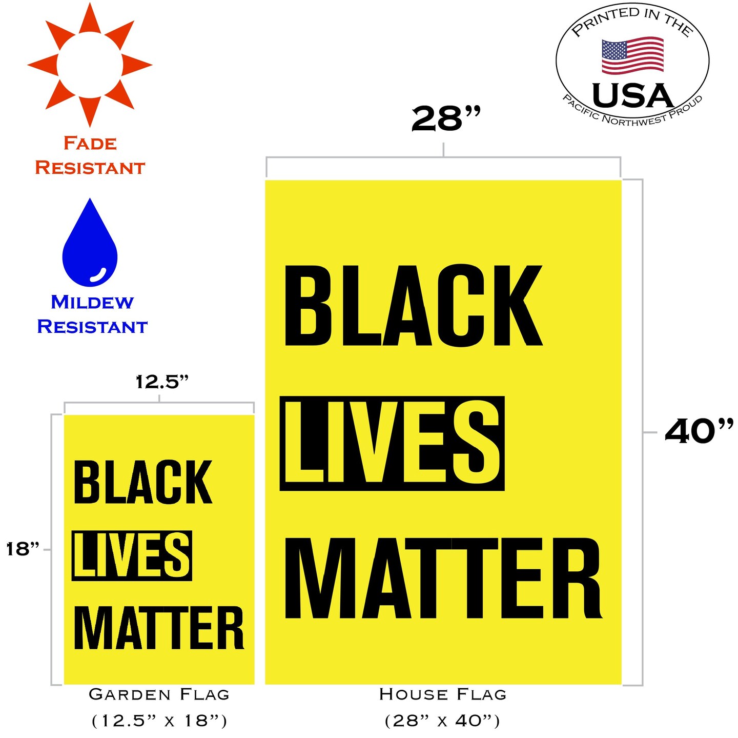 Black Lives Matter Decorative Blm Flag