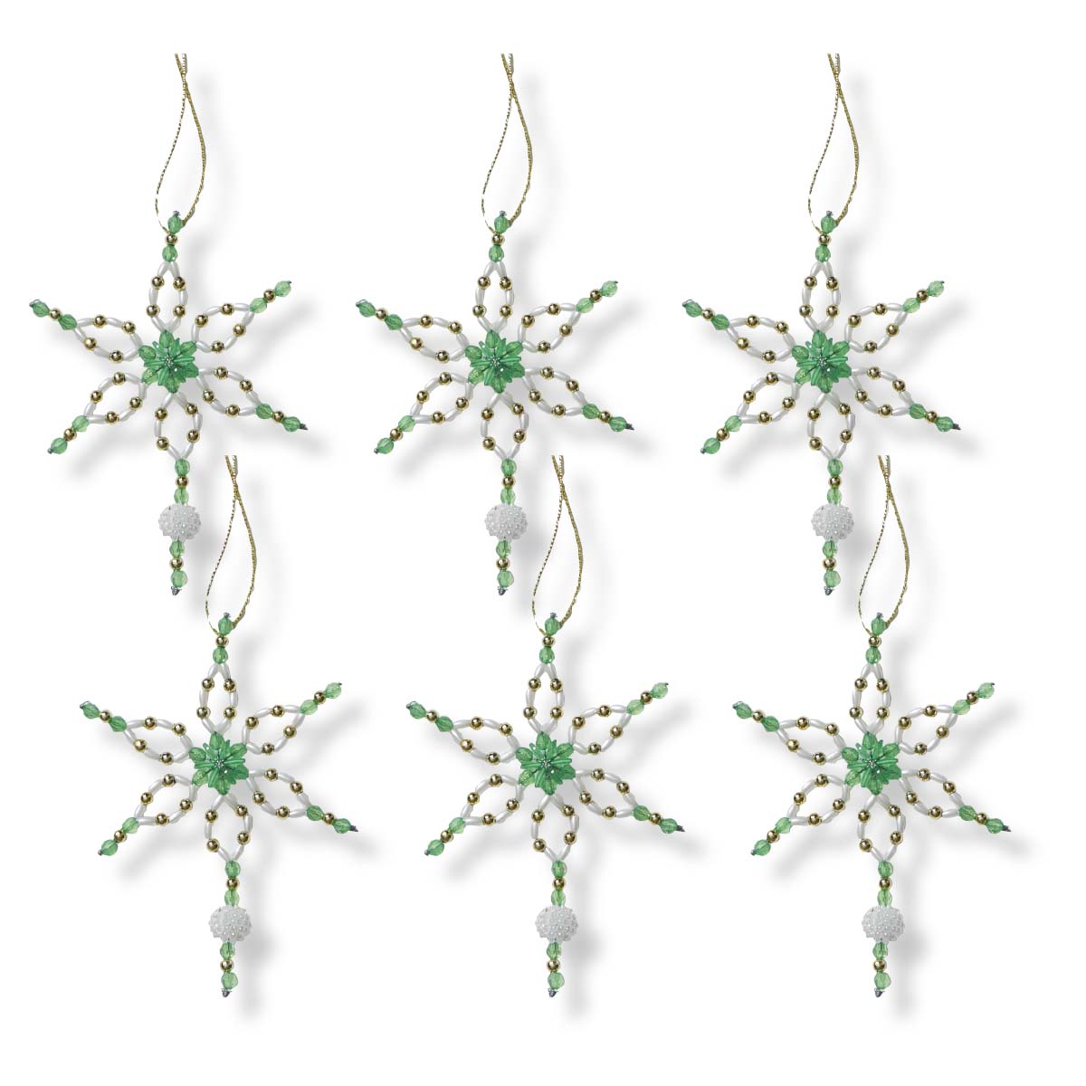 The Beadery Christmas Snowflake Ornament Bead Kits and Crafts 