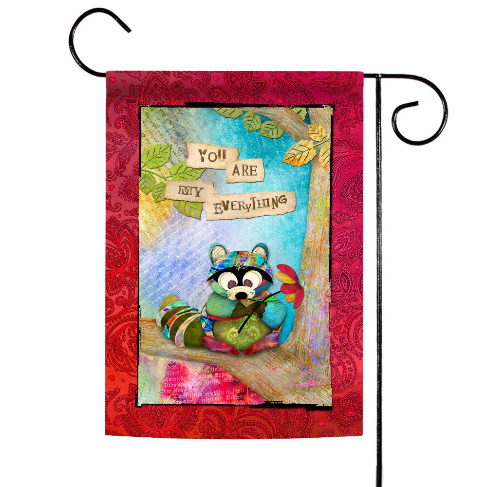 Sentimental Raccoon Decorative Raccoon Flag