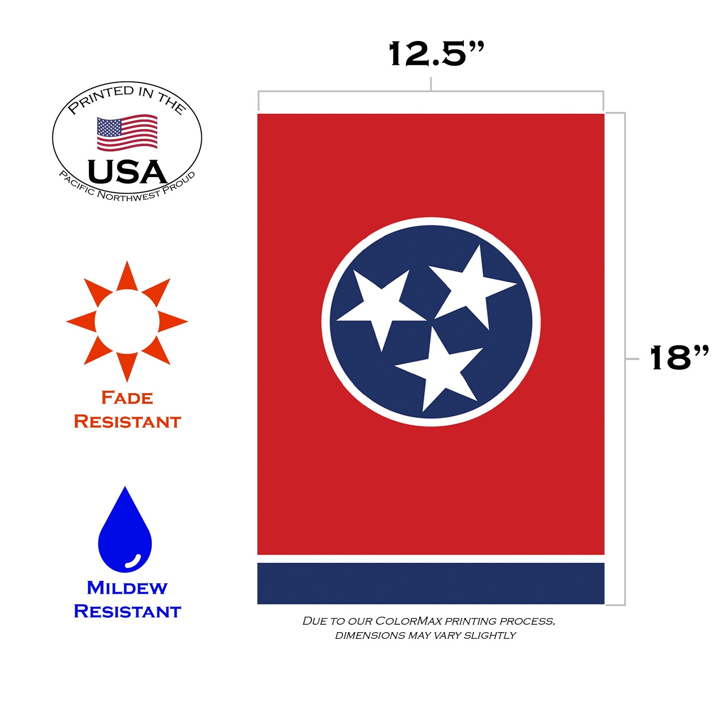 Tennessee State Flag Decorative  Flag