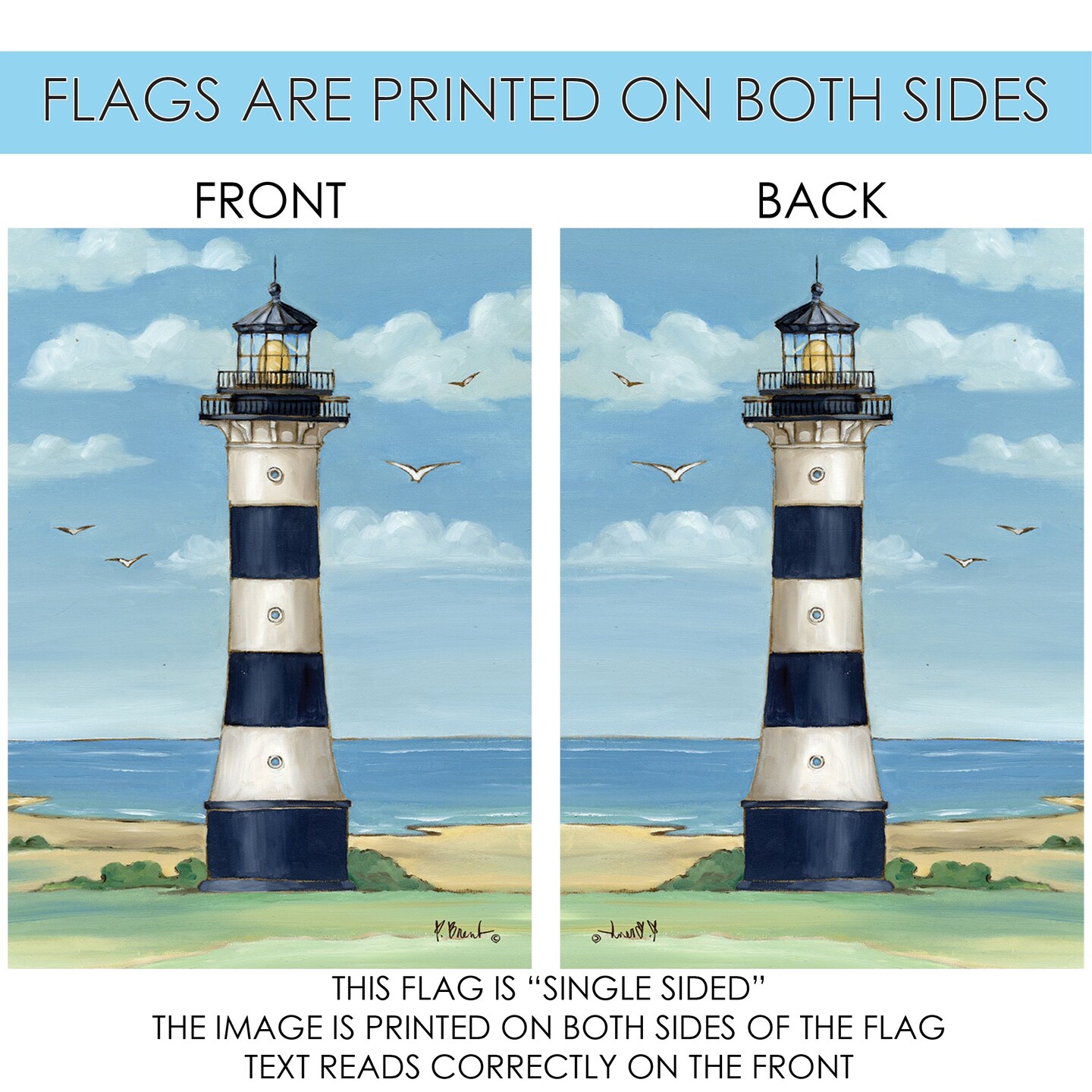 Cape Canaveral Lighthouse Decorative Beach Flag