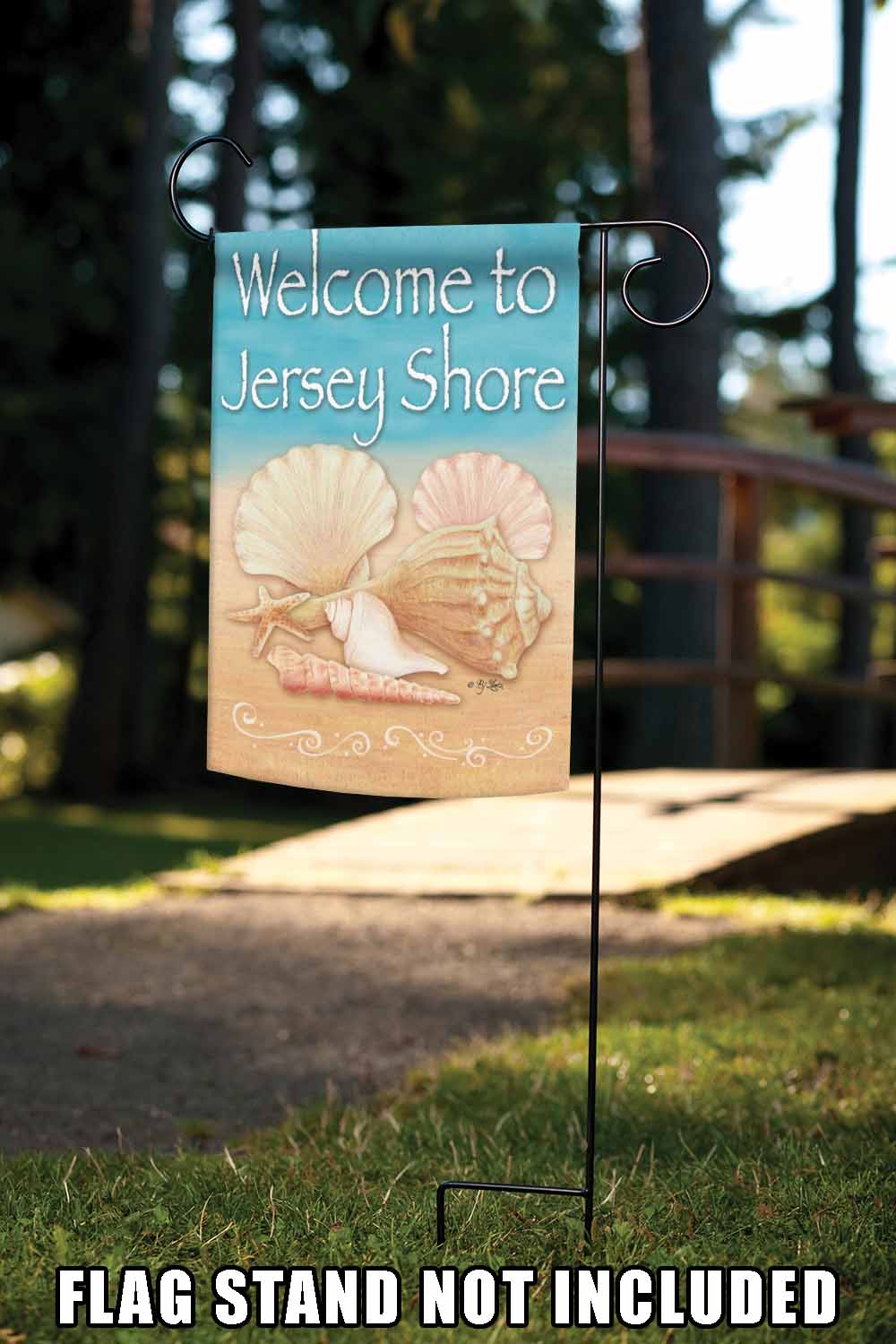 Welcome Shells-Jersey Shore Decorative Jersey Shore Flag