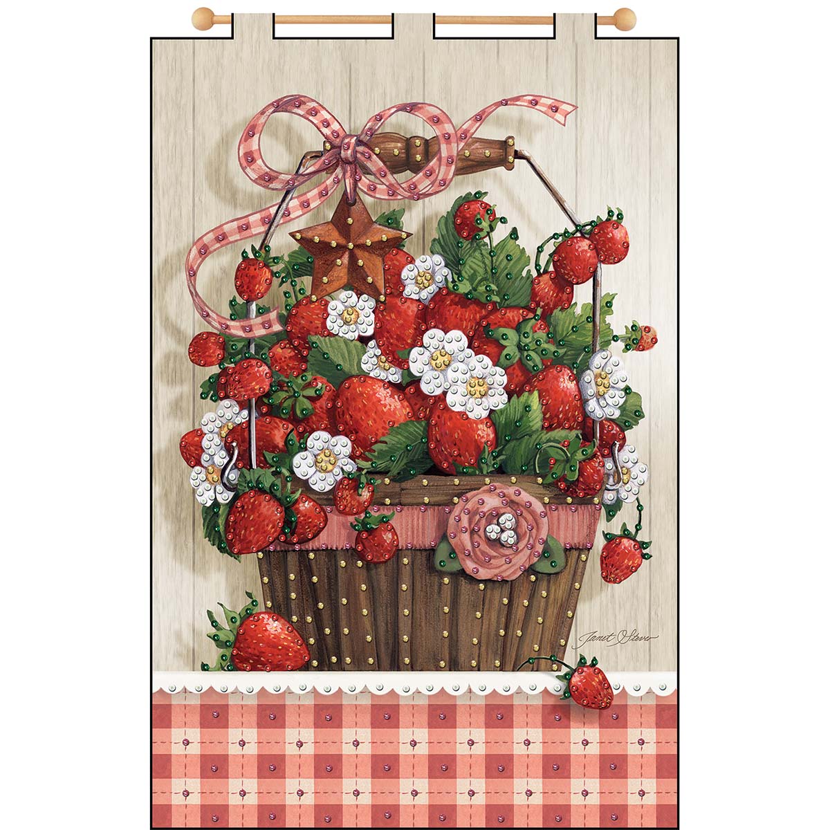 Design Works  Summer Strawberries Felt &#x26; Sequin Kit