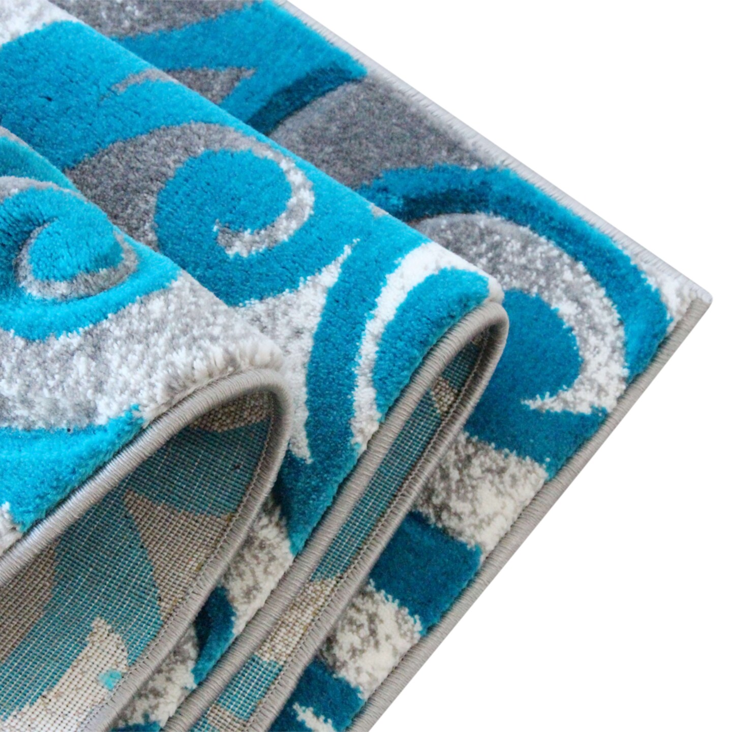 Masada Rugs DaVincii Collection Modern Woven Area Rug, Hand Carved Sculpting -Design D241