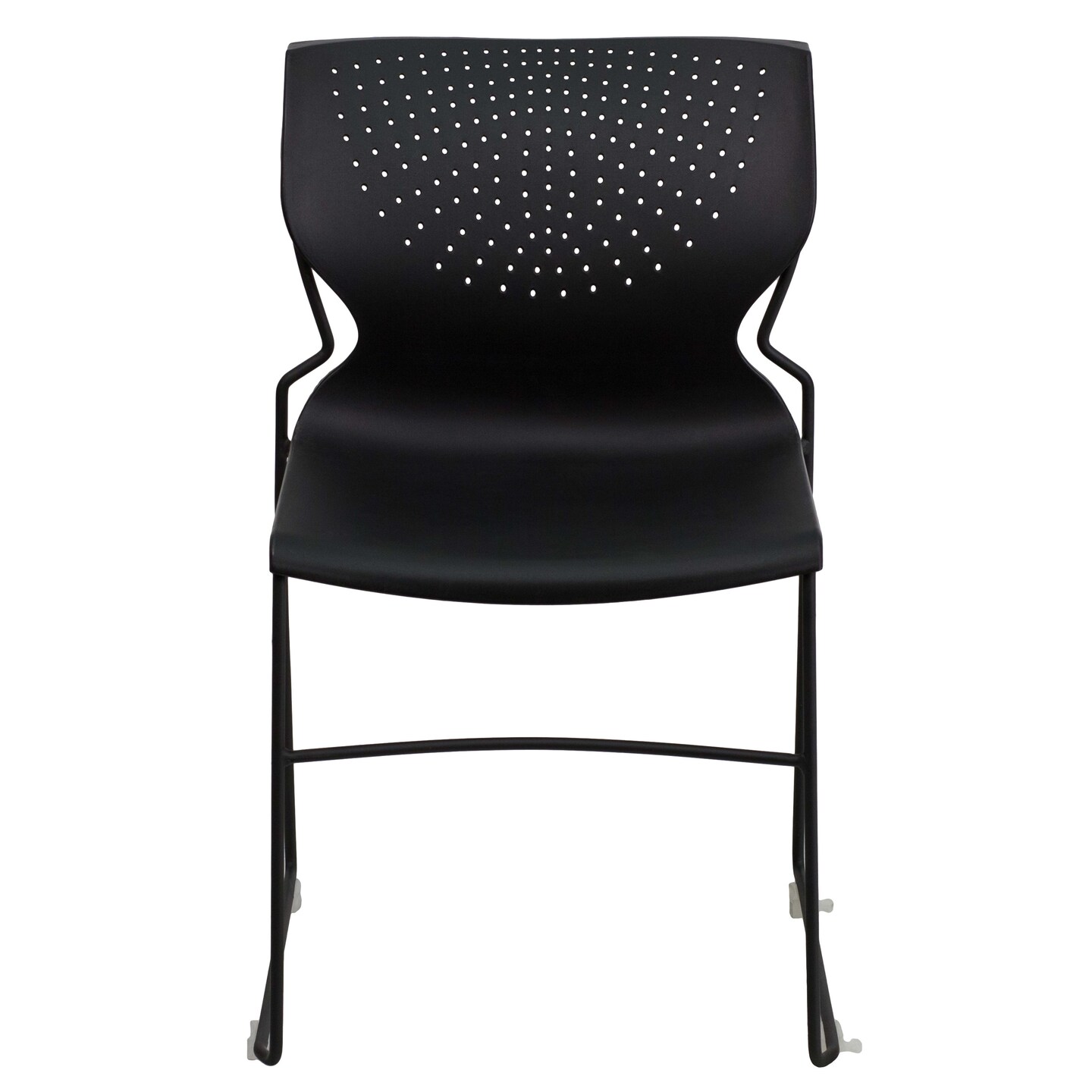 Emma and Oliver Home and Office Stack Chair with Lumbar Support and Metal Frame - Guest Chair